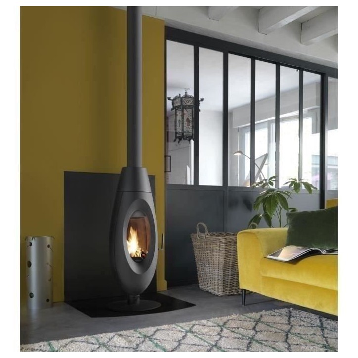 Poele a bois - INVICTA Ovatio - 5 KW - bûches 32 cm Poele a bois - INVICTA Ovatio - 5 KW - bûches 32 cm