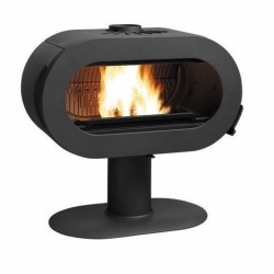Poele a bois - INVICTA - Fifty plus pied - 10 KW - En fonte - Bûches