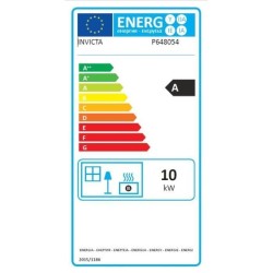 Poele a bois - INVICTA - Fifty plus pied - 10 KW - En fonte - Bûches
