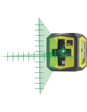 Laser croix vert avec traits de repere - RYOBI - RBCLLG2 - Portée 15 m - Précision +/- 0,5 mm