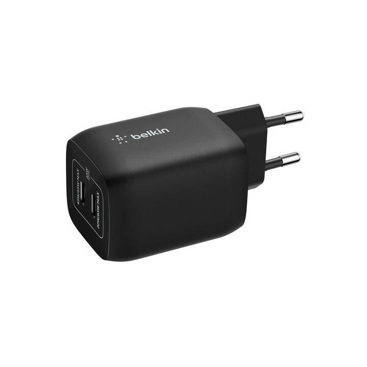 Chargeur secteur double port USB-C - BELKIN - 65 W - Nintendo Switch 2 - Noir Chargeur secteur double port USB-C - BELKIN - 65 W - Nintendo Switch 2 - Noir