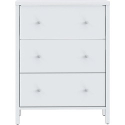 Meuble sous lavabo - Blanc - 3 tiroirs - L64 x P40 x H83 cm - IPSARION