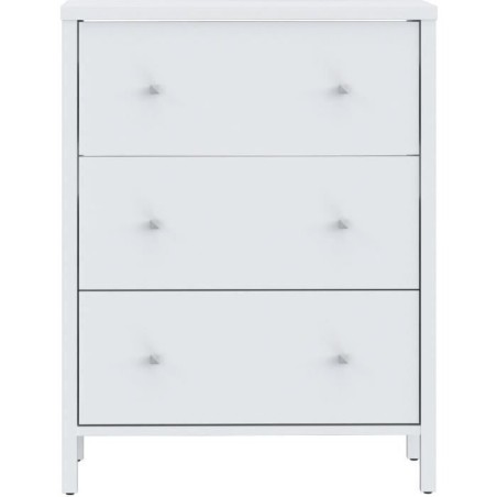 Meuble sous lavabo - Blanc - 3 tiroirs - L64 x P40 x H83 cm - IPSARION