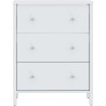 Meuble sous lavabo - Blanc - 3 tiroirs - L64 x P40 x H83 cm - IPSARION