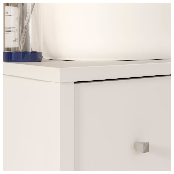 Meuble sous lavabo - Blanc - 3 tiroirs - L64 x P40 x H83 cm - IPSARION Meuble sous lavabo - Blanc - 3 tiroirs - L64 x P40 x H83 cm - IPSARION