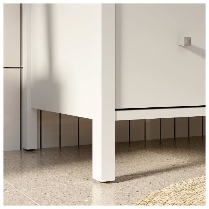Meuble sous lavabo - Blanc - 3 tiroirs - L64 x P40 x H83 cm - IPSARION Meuble sous lavabo - Blanc - 3 tiroirs - L64 x P40 x H83 cm - IPSARION