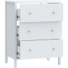 Meuble sous lavabo - Blanc - 3 tiroirs - L64 x P40 x H83 cm - IPSARION