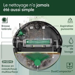 Aspirateur Robot Laveur - IROBOT Roomba 205 Combo Compactor - 3h - 700