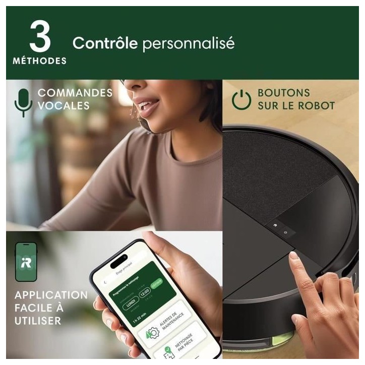 Aspirateur Robot Laveur - IROBOT Roomba 205 Combo Compactor - 3h - 7000 Pa - 1820 ml - Noir Aspirateur Robot Laveur - IROBOT Roomba 205 Combo Compactor - 3h - 7000 Pa - 1820 ml - Noir