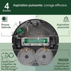 iRobot Roomba Plus 505 Noir - Base Multifonction - Lavage et séchage