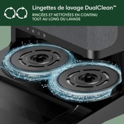 iRobot Roomba Plus 505 Noir - Base Multifonction - Lavage et séchage