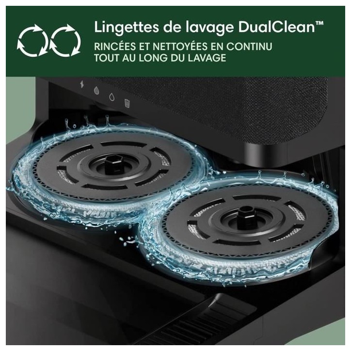 Aspirateur Robot Laveur - IROBOT Roomba Plus 405 Combo - Base Multifonction - Lavage et séchage des lingettes - LiDAR Clearview
