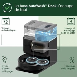 Aspirateur Robot Laveur - IROBOT Roomba Plus 405 Combo - Base Multifon