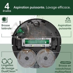 Aspirateur Robot Laveur - IROBOT Roomba Plus 405 Combo - Base Multifon