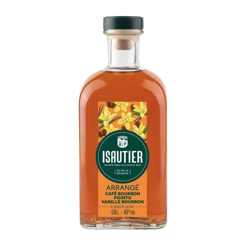Rhum Isautier - Arrangé Café Vanille - Rhum arrangé - La Réunion - Rhum Isautier - Arrangé Café Vanille - Rhum arrangé - La Réunion -