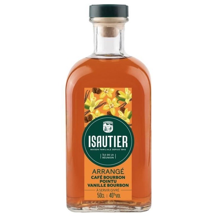 Rhum Isautier - Arrangé Café Vanille - Rhum arrangé - La Réunion - 40%vol - 50cl