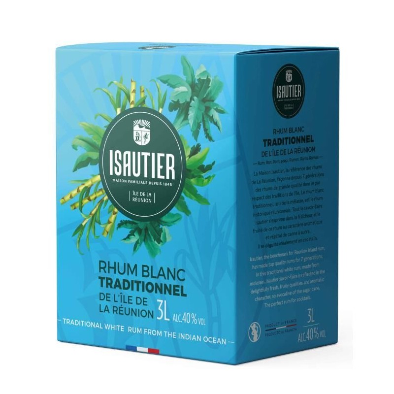 Rhum Blanc 40° Bib 3l Isautier Rhum Blanc 40° Bib 3l Isautier