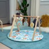 INGENUITY Tapis d'éveil bébé Sun Valley, arche de jeu en bois - 3 j