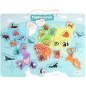 Plateau magnétique des continents - Jeu Éducatif - J.A.D.E - 30 pieces animaux - BOIS FSC - 40x30 cm - Des 3 ans Plateau magnétique des continents - Jeu Éducatif - J.A.D.E - 30 pieces animaux - BOIS FSC - 40x30 cm - Des 3 ans