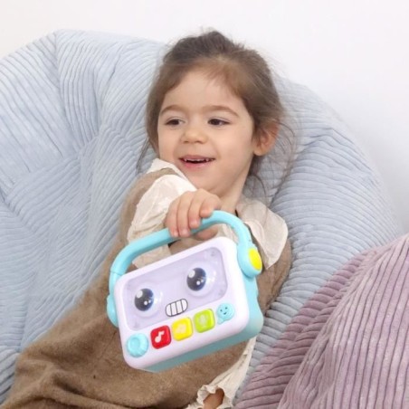 Baladeur robot musical & lumineux - J.A.D.E - 17 cm - Musique, Enregistrement & Déformation de Voix - Des 18 Mois