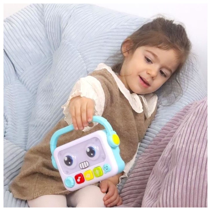 Baladeur robot musical & lumineux - J.A.D.E - 17 cm - Musique, Enregistrement & Déformation de Voix - Des 18 Mois Baladeur robot musical & lumineux - J.A.D.E - 17 cm - Musique, Enregistrement & Déformation de Voix - Des 18 Mois