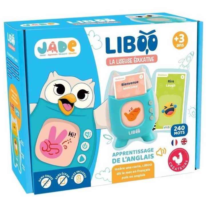 Liseuse Liboo - JADE - Français - Anglais - 240 Mots - Jeu Educatif - Piles Incluses - Vocabulaire - Apprentissage - Design Fra Liseuse Liboo - JADE - Français - Anglais - 240 Mots - Jeu Educatif - Piles Incluses - Vocabulaire - Apprentissage - Design Fra