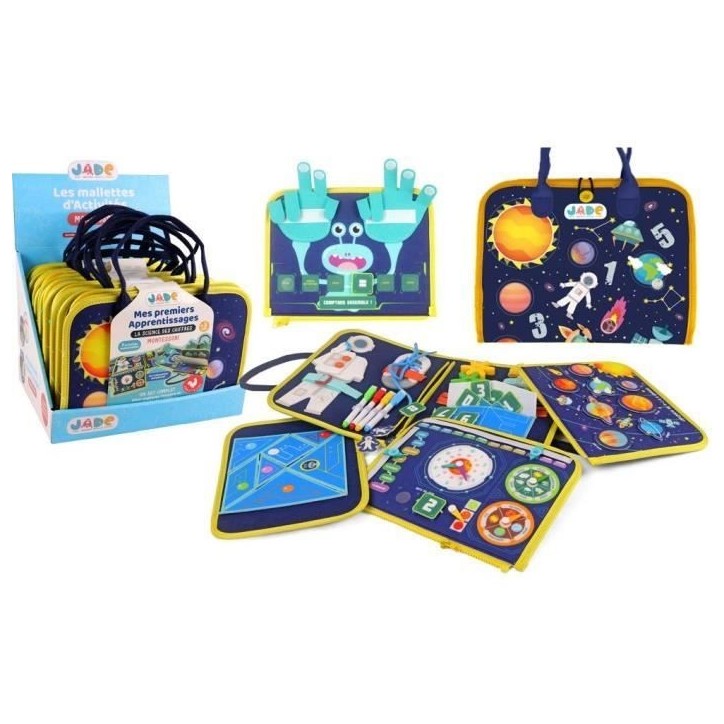 Pochette d'Activitées Espace - Montessori - JADE - Jeu Educatif - Voyage - Sensoriel - Jeu Pour Enfant - Design Français Pochette d'Activitées Espace - Montessori - JADE - Jeu Educatif - Voyage - Sensoriel - Jeu Pour Enfant - Design Français
