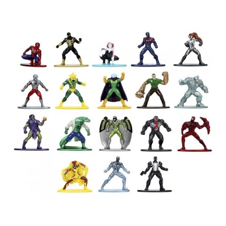 Coffret Spiderman - SIMBA.DICKIE.GROUP - 18 figurines 4cm en métal - Multicolore - Blanc - Enfant Coffret Spiderman - SIMBA.DICKIE.GROUP - 18 figurines 4cm en métal - Multicolore - Blanc - Enfant