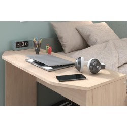 Lit combiné enfant 90x190/200 cm JADE - Chene / Vert céladon - Burea