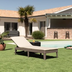 Bain de soleil - Allibert by KETER - Jaipur - Résine imitation rotin