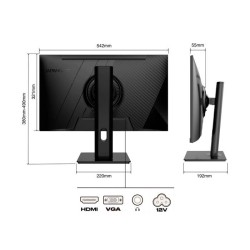 Ecran PC - JAPANNEXT - 23,8 - FHD - 60Hz - Dalle IPS - 14ms - Ajustabl