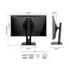 Ecran PC - JAPANNEXT - 23,8 - FHD - 60Hz - Dalle IPS - 14ms - Ajustabl