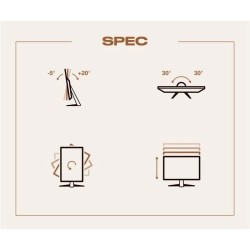 Ecran PC - JAPANNEXT - 23,8 - FHD - 60Hz - Dalle IPS - 14ms - Ajustabl