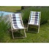 JARDIN PRIVE Chilienne matelassée J'adore - Structure en bois - Gris
