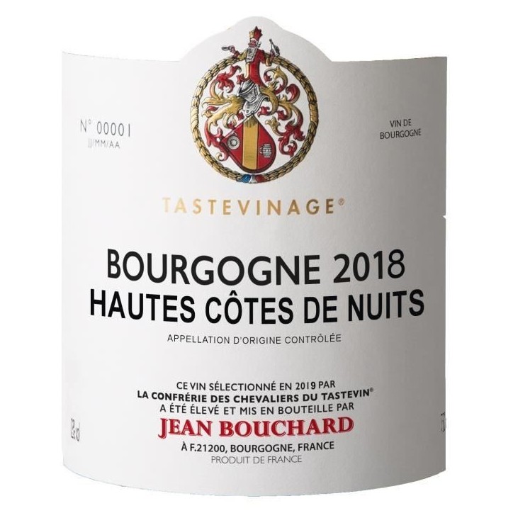 Jean Bouchard Tastevine 2018 Bourgogne Hautes-Côtes de Nuits - Vin blanc de Bourgogne