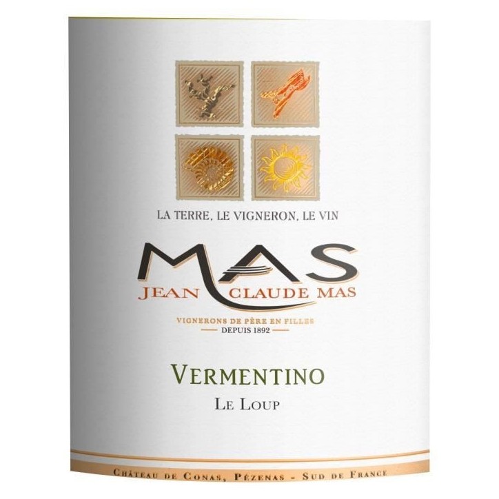Jean Claude Mas Classique 2023 Vermentino Le Loup - Vin blanc de Languedoc