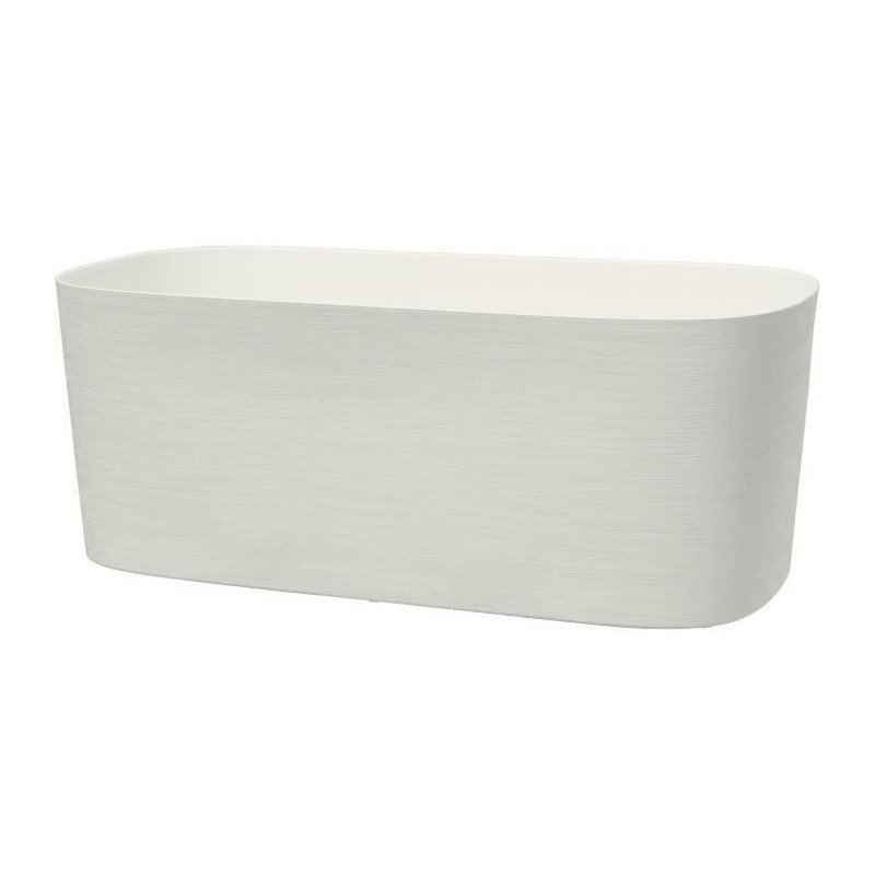 Jardiniere avec réserve d'eau - GARDEN ID Respect - Blanc 50 x 17 cm Jardiniere avec réserve d'eau - GARDEN ID Respect - Blanc 50 x 17 cm