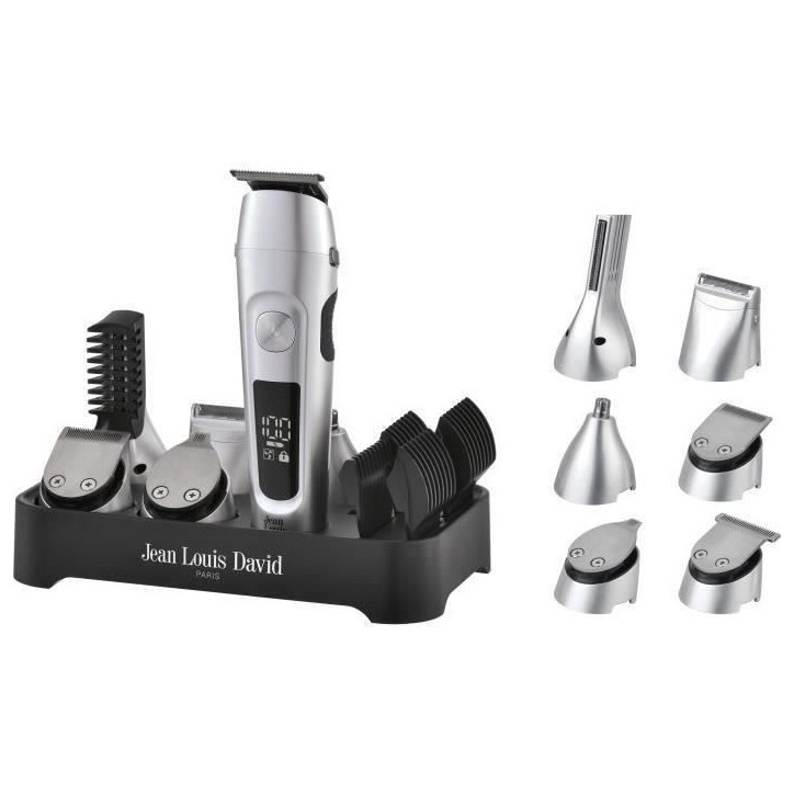 Tondeuse multiusage 6 en 1 - JEAN LOUIS DAVID - Ultimate Trimmer - Barbe, Contours, Précision, Nez/Oreilles, Cheveux & Corps Tondeuse multiusage 6 en 1 - JEAN LOUIS DAVID - Ultimate Trimmer - Barbe, Contours, Précision, Nez/Oreilles, Cheveux & Corps