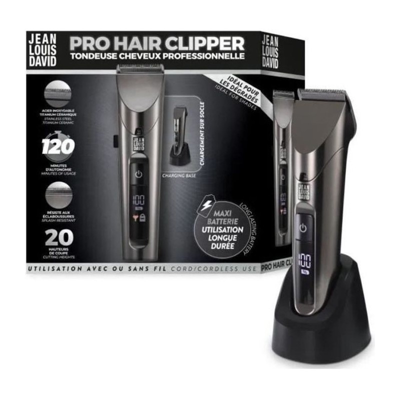 Tondeuse cheveux - JEAN LOUIS DAVID - Pro Hair Clipper - 20 Hauteurs d