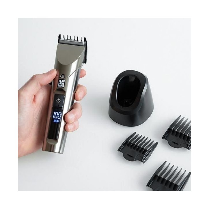 Tondeuse cheveux - JEAN LOUIS DAVID - Pro Hair Clipper - 20 Hauteurs de Coupe - Batterie Lithium Ion - Grande Autonomie Tondeuse cheveux - JEAN LOUIS DAVID - Pro Hair Clipper - 20 Hauteurs de Coupe - Batterie Lithium Ion - Grande Autonomie