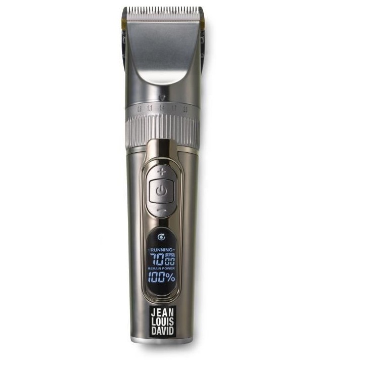 Tondeuse barbe & cheveux - JEAN LOUIS DAVID - Digital Clipper - 25 Hauteurs de Coupe - Batterie Lithium Ion - Grande Autonomie Tondeuse barbe & cheveux - JEAN LOUIS DAVID - Digital Clipper - 25 Hauteurs de Coupe - Batterie Lithium Ion - Grande Autonomie