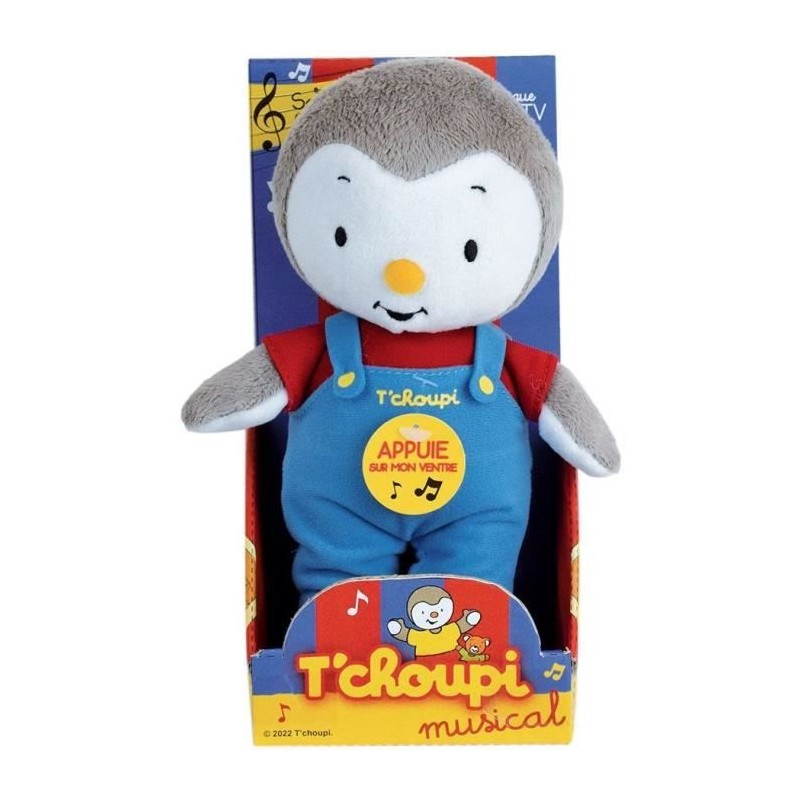 Jemini T'choupi peluche Tchoupi musical +/- 20cm