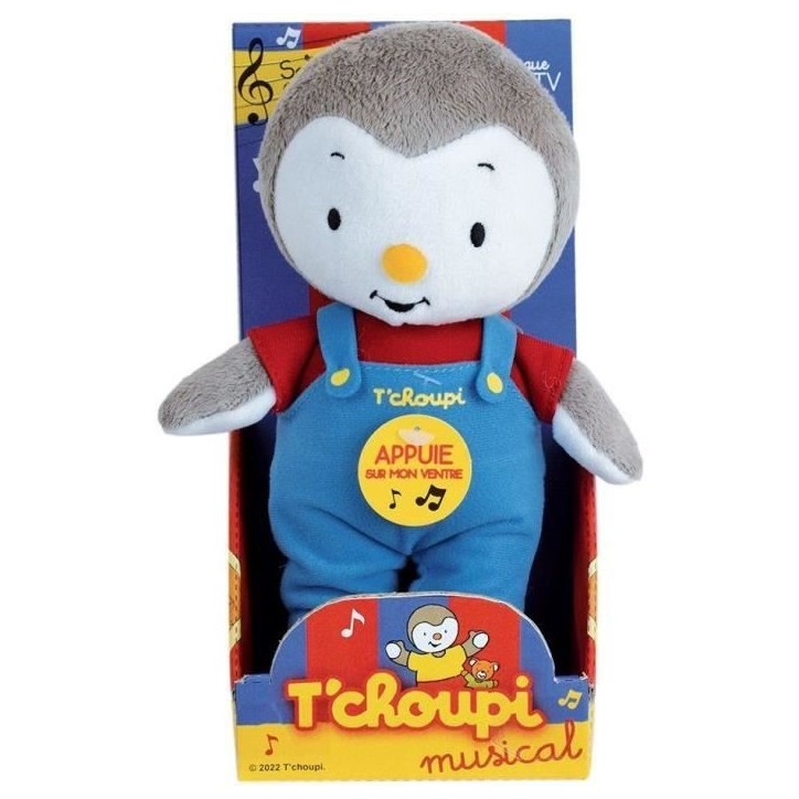Jemini T'choupi peluche Tchoupi musical +/- 20cm Jemini T'choupi peluche Tchoupi musical +/- 20cm