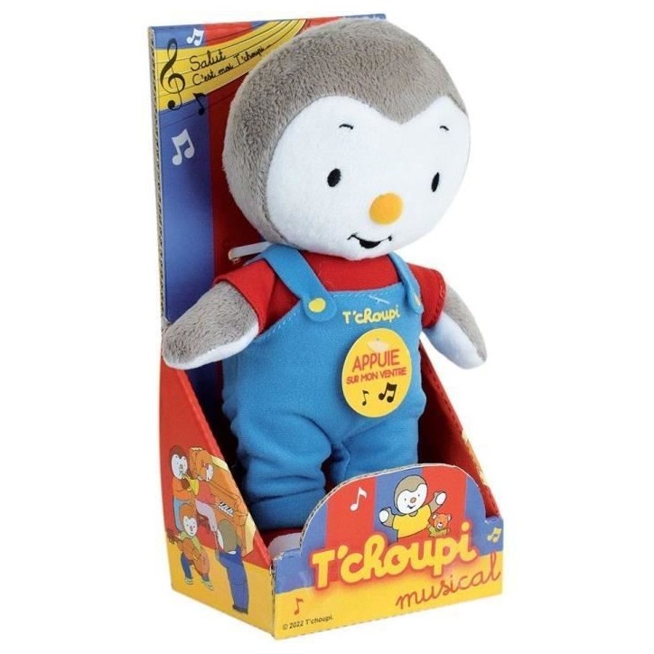 Jemini T'choupi peluche Tchoupi musical +/- 20cm Jemini T'choupi peluche Tchoupi musical +/- 20cm