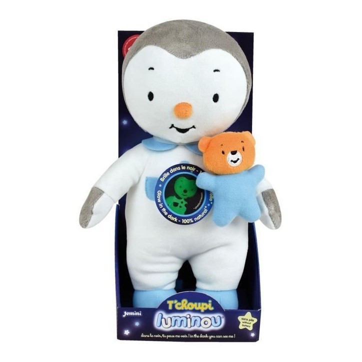 JEMINI Peluche T'choupi Luminou 25cm JEMINI Peluche T'choupi Luminou 25cm