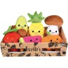 JEMINI Fruity 's cagette de 6 peluches toutes douces fruits et légume