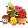 JEMINI Fruity 's cagette de 6 peluches toutes douces fruits et légume