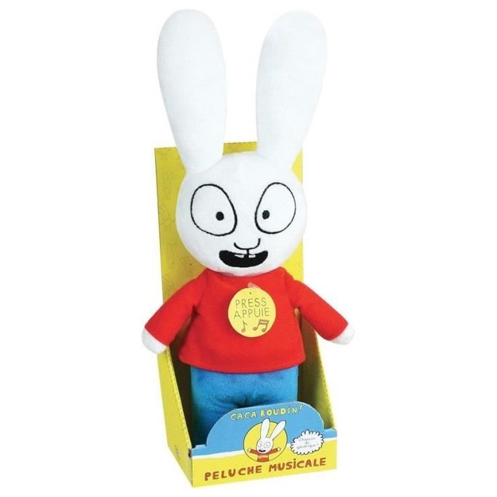 JEMINI Simon peluche +/- 30 cm musicale générique ca ca c'est Simon caca boudin JEMINI Simon peluche +/- 30 cm musicale générique ca ca c'est Simon caca boudin