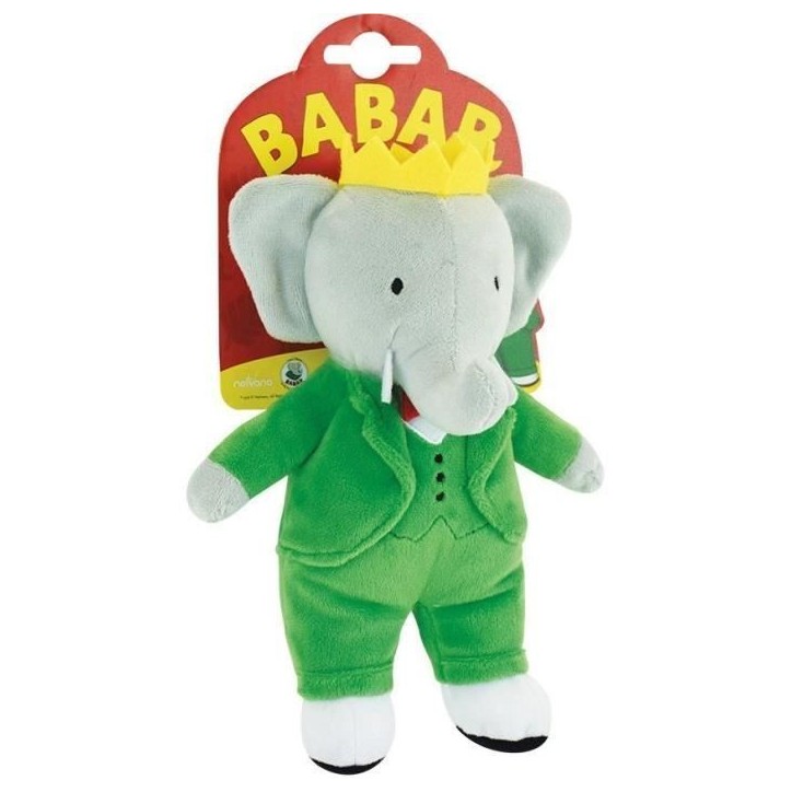Babar Peluche Éléphant +/- 20 cm - JEMINI - Représentation parfaite du roi des éléphants. Babar Peluche Éléphant +/- 20 cm - JEMINI - Représentation parfaite du roi des éléphants.