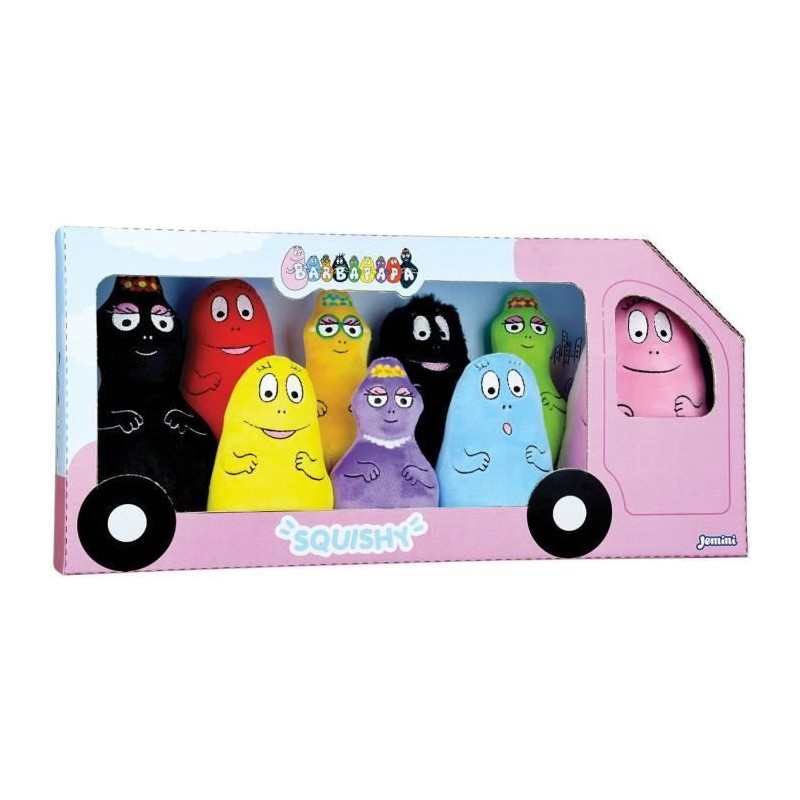 Coffret 9 Peluches Barbapapa +/- 15 cm - JEMINI - Inclut Barbapapa, Ba Coffret 9 Peluches Barbapapa +/- 15 cm - JEMINI - Inclut Barbapapa, Ba